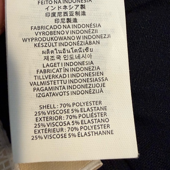 Michael Kors navy blue pencil skirt gold zippers retro 80s stretchy size 2 NWOT - Picture 9 of 9